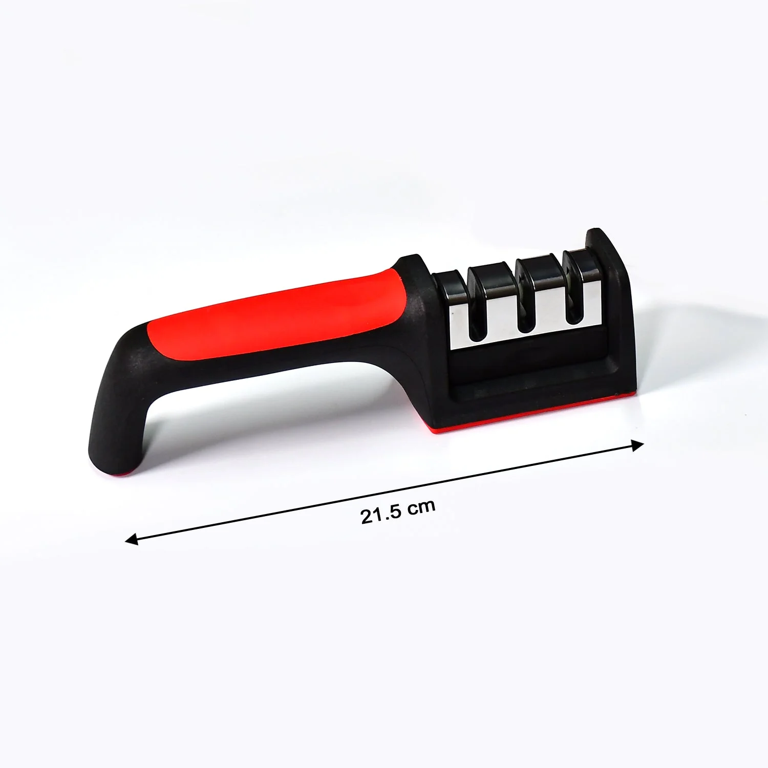 Manual Red Knife Sharpener 3 Stage Sharpening Tool For Ceramic Knife And Steel Knives.(w) - Image 2